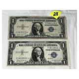 (2) 1935 Silver Certificates