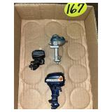(2) Evinrude Outboard Pinbacks & Mercury Wind Up