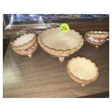 Greentown Leaf Bracket Chocolate Glass 6 Piece...