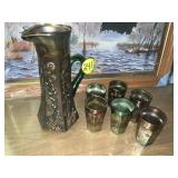 Carnival Paneled Dandelion 7 Piece Tankard...