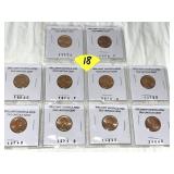 (10) Uncirculated Wheat & Lincoln Cents
