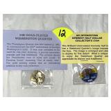 Plated Quarter & Painted Uncirculated Kennedy...