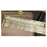 (6) Viroqua Tobacco Pool Wood Yardsticks