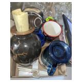 Flour Sifter & Misc. Glassware