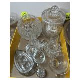 Box of Crystal & Pressed Glass