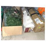 (2) Christmas Trees & (1) Box Garland
