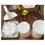 Glass Westmoreland Basket & Misc.