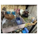(2) Boxes Vases, Candle Holders & Canister