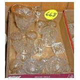 Gold Flash Pressed Glass