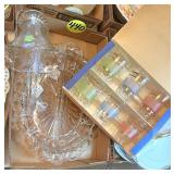 Glass Tray, Cocktail & Tumblers