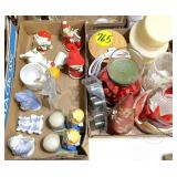 (2) Boxes Christmas Figurines & Candles