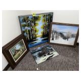 (4) Assorted Paintings