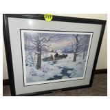 Lee Stroncek Winter Scene Heading Home #927/4500