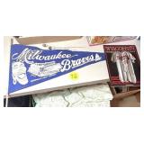 (2) Hat Pins & Milwaukee Braves Pennant