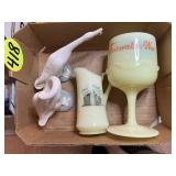 (2) Lladro Geese Figurines & (2) Custard...
