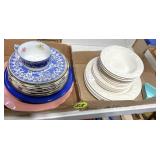 (2) Boxes Plates & Misc.