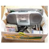 Cassette Tapes & Tape Player Radio