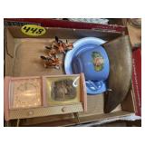 Germany Ballerina, Deer Figurine & Powder Horn
