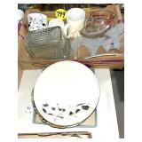 (2) Boxes Plates, Butter Dish & Cups
