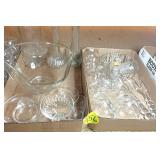 (2) Boxes Glassware