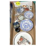 (2) Boxes Milk Glass & Box of Dishes