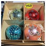 (4) Large Decorative Ornaments