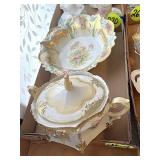 RS Prussia Covered Dish & Unmarked Bowl