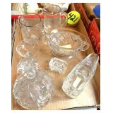 Glass Cruet, Salt Dip & Misc.