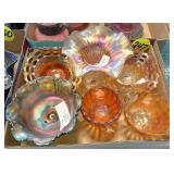 6 Pieces Carnival Glass