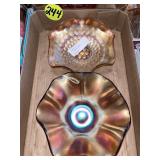 (2) Carnival Glass Bowls