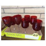 Red Glass Stemware