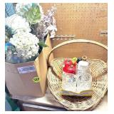 Vases, Candles, Holders & Wicker Basket