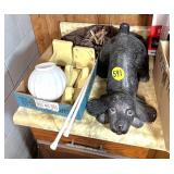 Dog Statue, Clothes Pins & Bathroom Fixtures