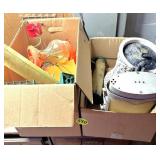 (2) Boxes Bird Feeders & Fountain