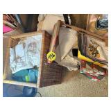 (2) Boxes & Basket Fancywork & Misc.