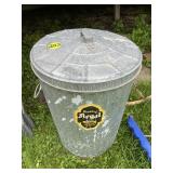 Galvanized Trash Can
