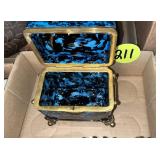Blue Decorated Hinged Box