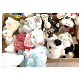 (2) Boxes Stuffed Cows, Bears & Bunnies