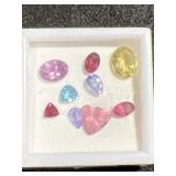 Collection of (9)  Gems (assorted sizes, colors,