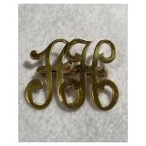 Vintage Gold Tone Insignia Brooch