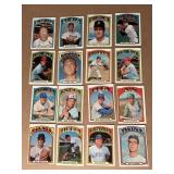 Collection of (16) Vintage 1972 Topps Baseball