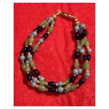 Vintage Multi-Colored Beaded Necklace