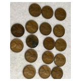 Collection of (17) Wheat-back Pennies