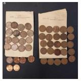 Lot of (46) Old Wheat Pennies (1947 & 1947 S)