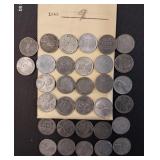 Lot of (32) Old Steel Wheat Pennies (1943)
