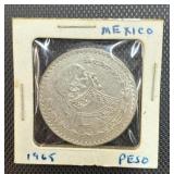 Silver Mexico Coin 1965