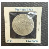 Silver Honduras Coin 1937
