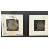 Silver Chile Coin  1880, 1881