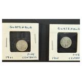 Silver Guatemala Coin 1961, 1960