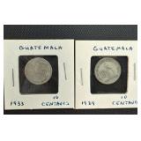 Silver Guatemala Coin 1933, 1929